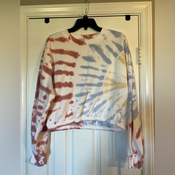 Z Supply Britton Crop Tie Dye Pullover size M - Picture 3 of 9
